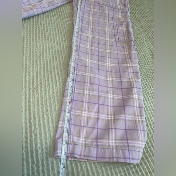 H&M Divided Purple Plaid Cargo Cotton Pants, Size 8 : Straight/wide legs - Picture 8 of 15